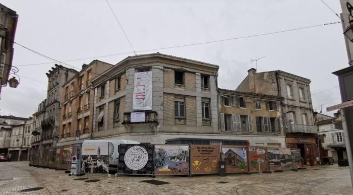 Action Coeur de Ville - Réhabilitation d'un immeuble Ilot Carré Blanc rue Aristide Briand à Cognac